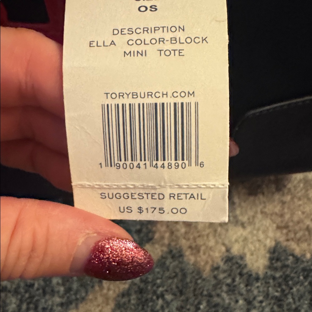 Tory Burch Black and Red Logo Tote - Picture 15 of 15